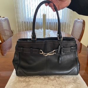 Coach, large black shoulder purse